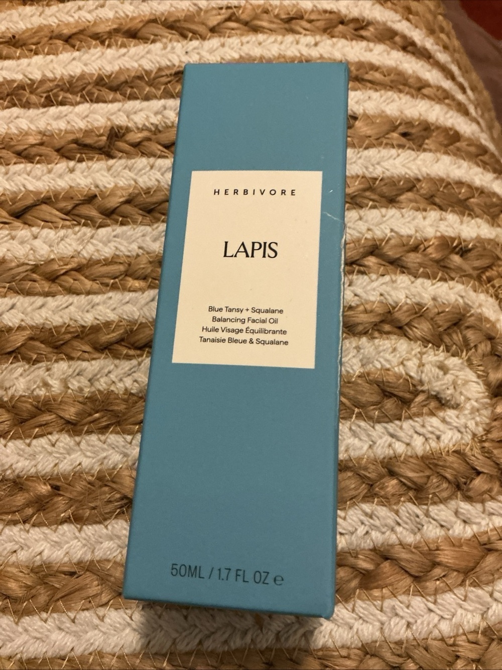 Lapis Facial Oil Box in Teal Blue